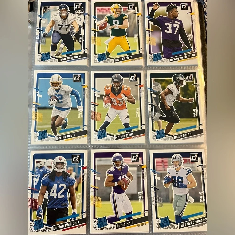 ⭐️ 🏈 2023 Rookie Cards Panini Donruss Football Cards -Over 95 Rated Rookies #B2